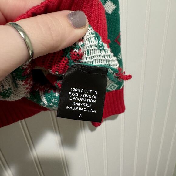 33 Degrees Santa Beer Stein Christmas Sweater Cotton Ugly Christmas Sweater S - Picture 4 of 5